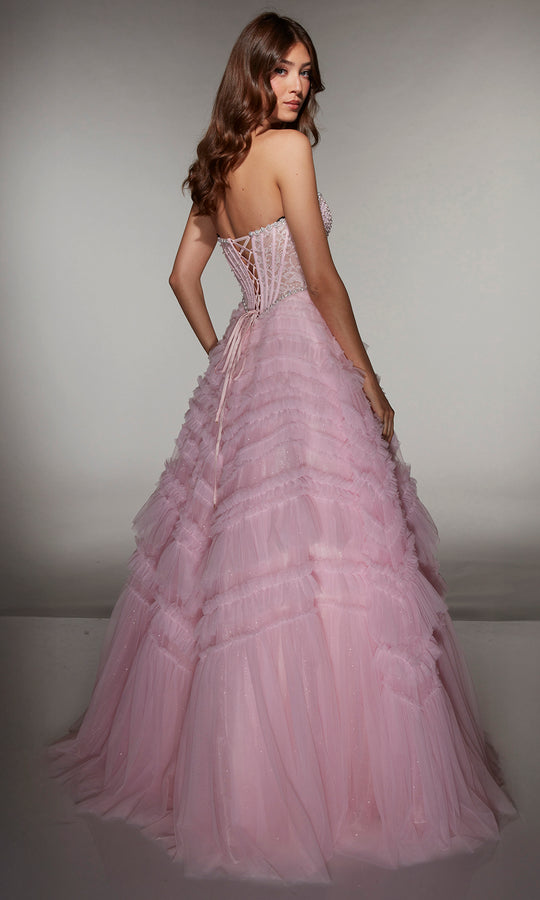 Alyce Paris 62007 - Tiered Glitter Tulle Ball Gown