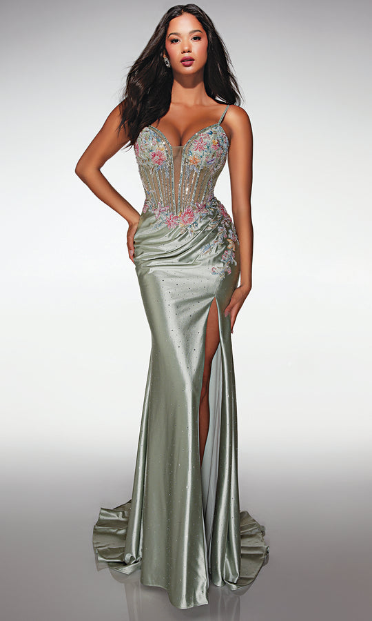 Alyce Paris 62022 - Embellished Corset Gown with Slit