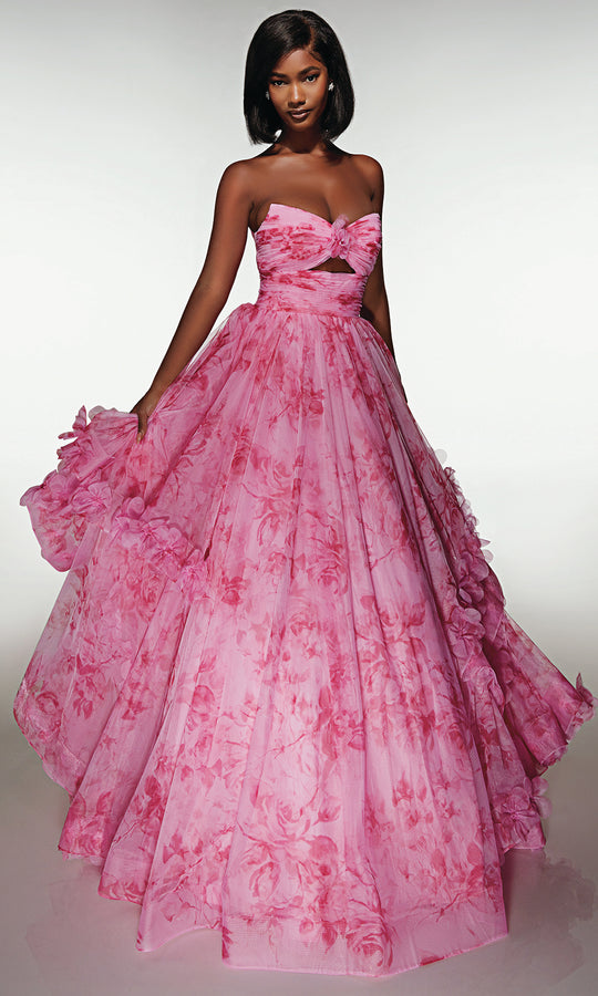 Alyce Paris 62042 - Floral Ball Gown with 3D Details
