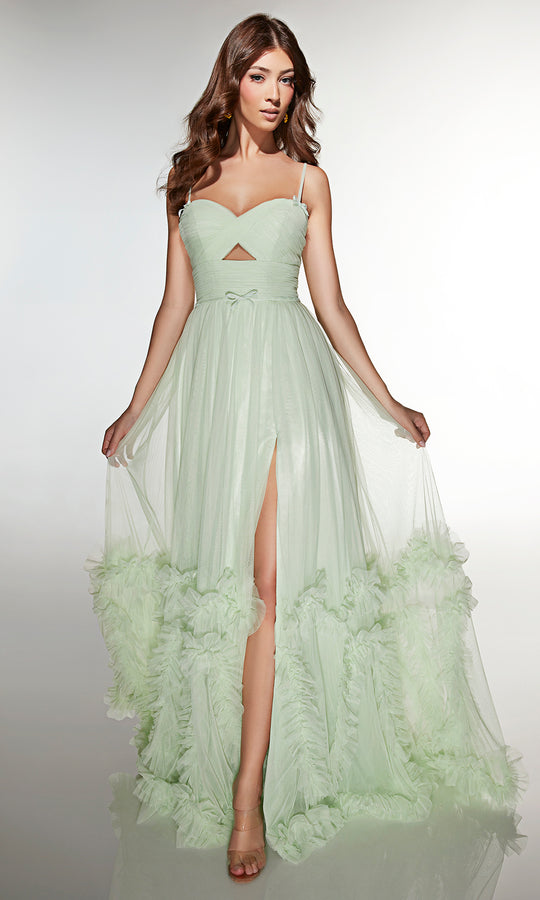 Alyce Paris 62043 - Romantic tulle ballgown with ruffle skirt