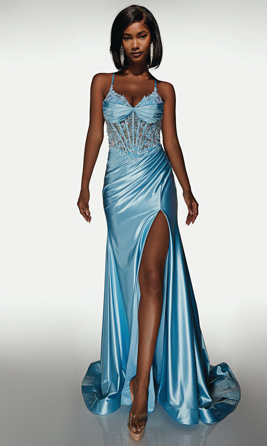 Alyce Paris 62059 - Embellished Bodice Satin Gown