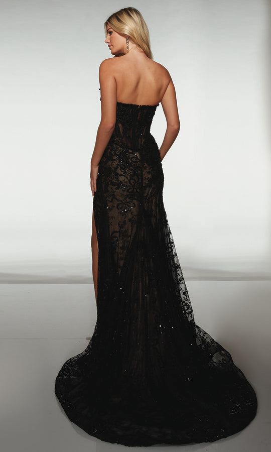 Alyce Paris 62074 - Strapless Beaded Corset Gown