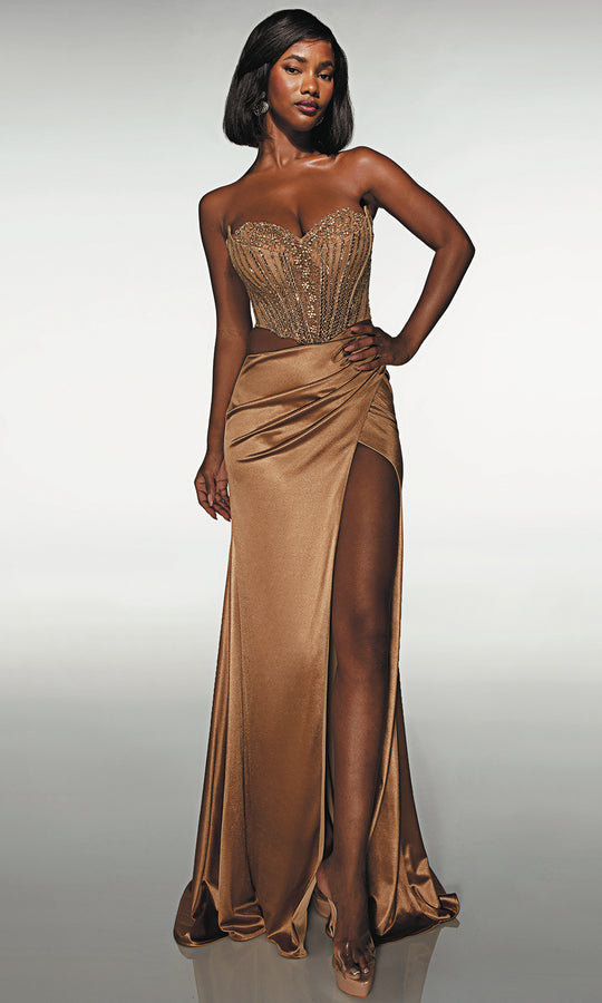 Alyce Paris 62087 - Strapless Beaded Corset Gown