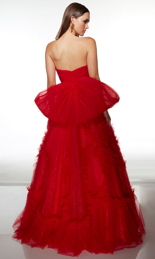 Alyce Paris 62119 - Strapless Tulle Ball Gown with Back Bow