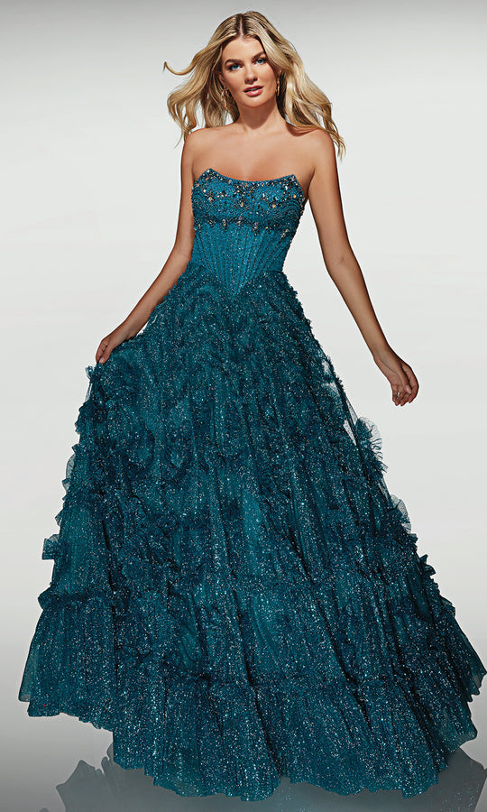 Alyce Paris 62132 - Embellished Scooped Neck A Line Gown