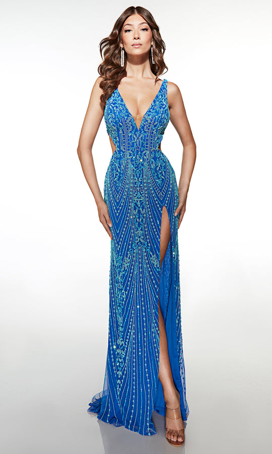 Alyce Paris 62133 - Hand Beaded Gown with Side Cutouts