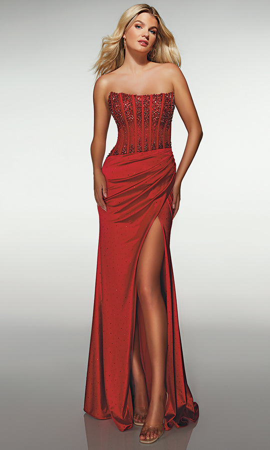Alyce Paris 62147 - Strapless Embellished Corset Gown