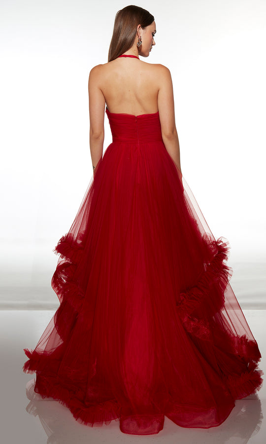 Alyce Paris 62151 - Halter Tulle Ball Gown with Ruffle Skirt