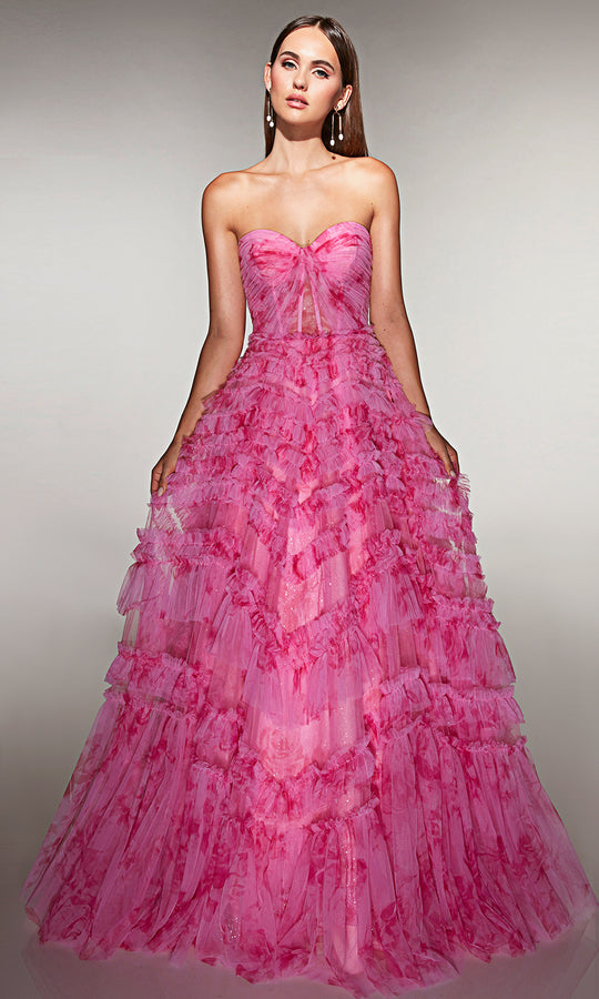 Alyce Paris 62164 - Tiered Ruffle Sweetheart Ball Gown