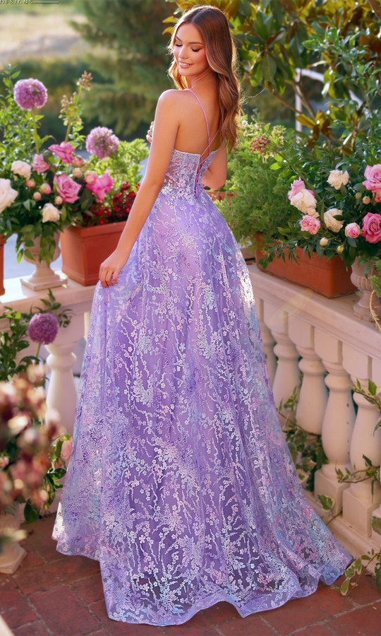 Clarisse 62172 - Beaded Floral Applique A-Line Prom Gown