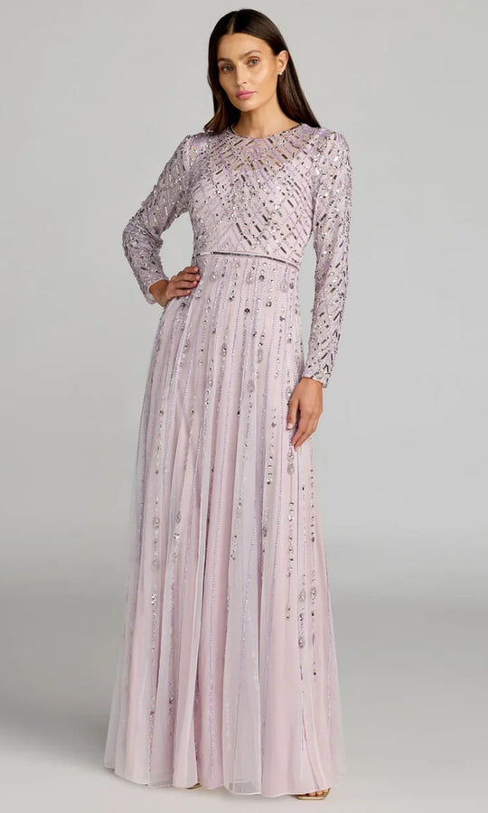Mac Duggal 6236 - Illusion Jewel Sequin Ornate Evening Gown