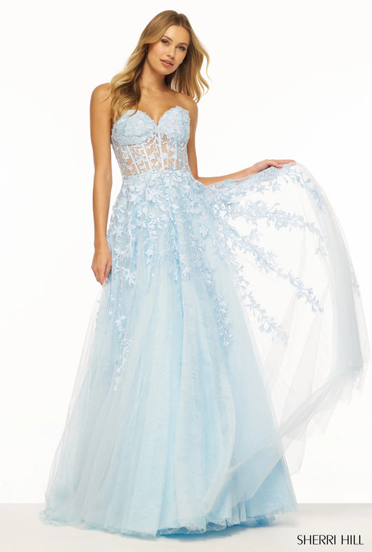 Sherri Hill 55760 - Applique Sweetheart Prom Dress