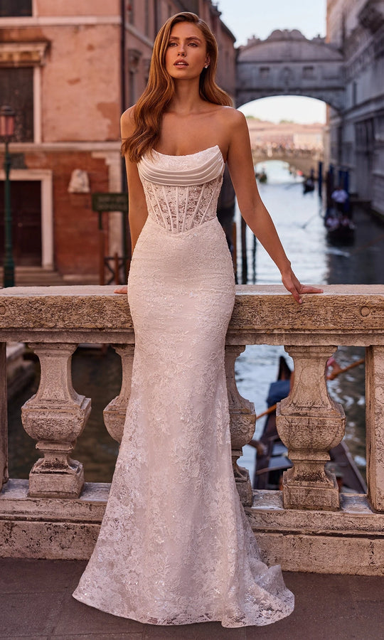 Sherri Hill 57448 - Floral Lace Scoop Neckline Fitted Gown