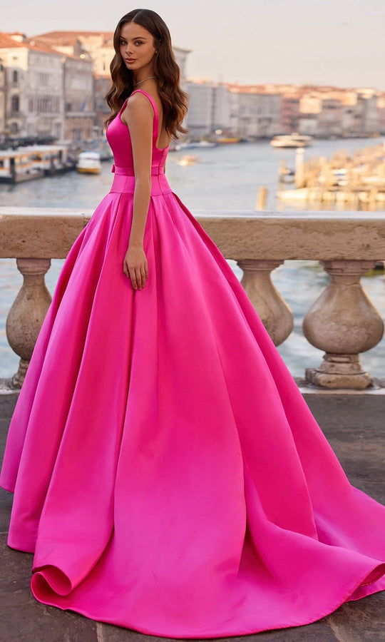 Sherri Hill 57480 - Square Neckline Ballgown with Bow Accent