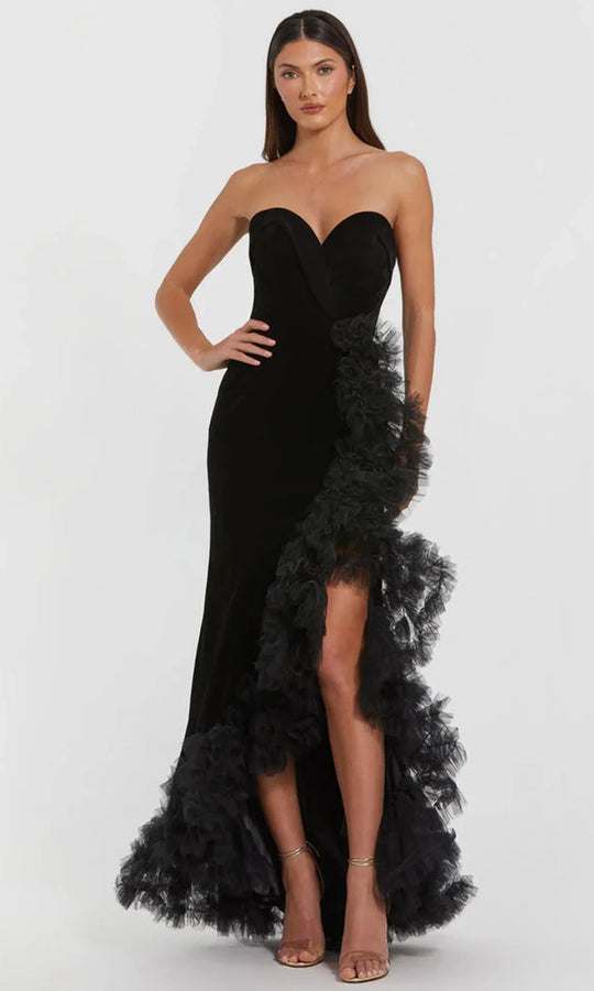 Mac Duggal 68697 - Strapless Ruffled High Slit Mermaid Gown