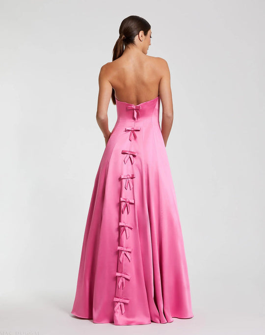Mac Duggal 68857 - Bow Accent Sweetheart Satin Ballgown