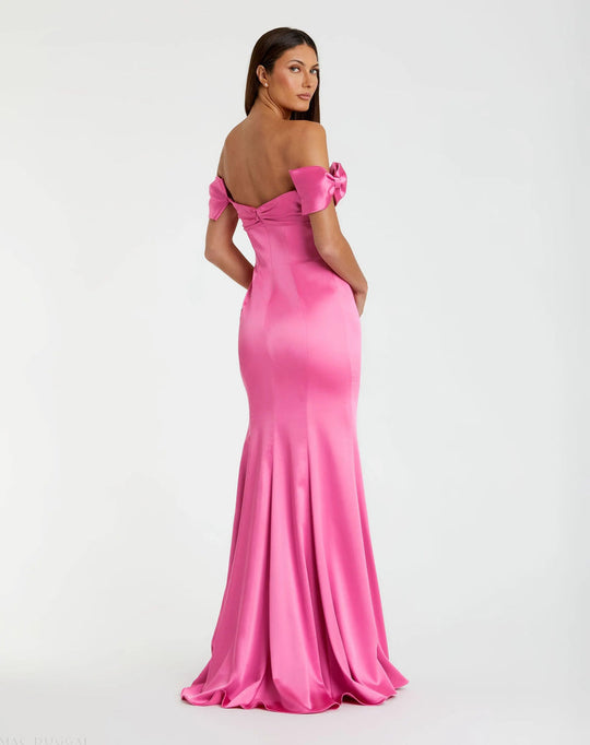 Mac Duggal 68875 - Off Shoulder Bow Bodice Mermaid Dress