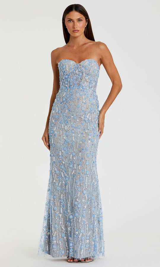 Mac Duggal 68893 - Floral Beaded Bustier Sweetheart Gown