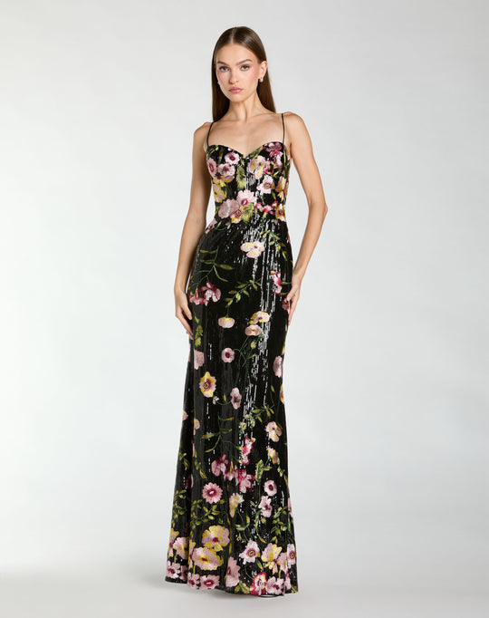 Mac Duggal 68896 - Sequin Embellished Sheath Prom Dress