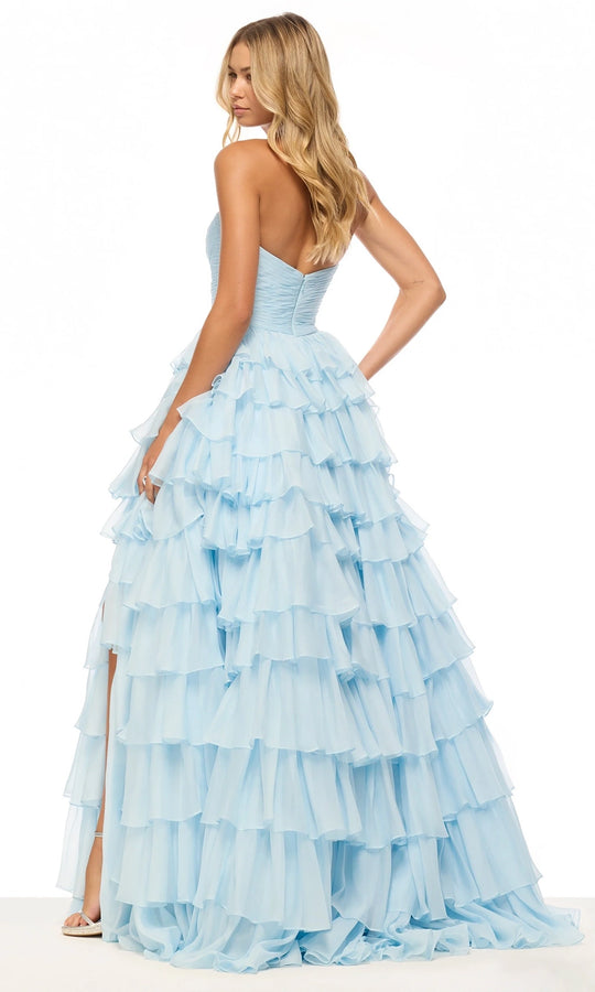 Sherri Hill 57424 - Sweetheart Ruffled Chiffon Gown with Bow Detail