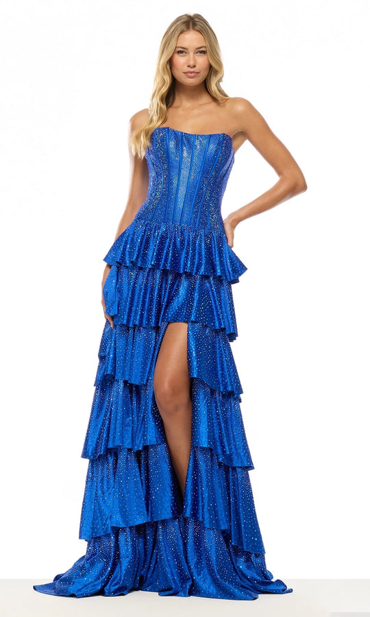 Sherri Hill 57639 - Tiered Strapless Corset Evening Dress