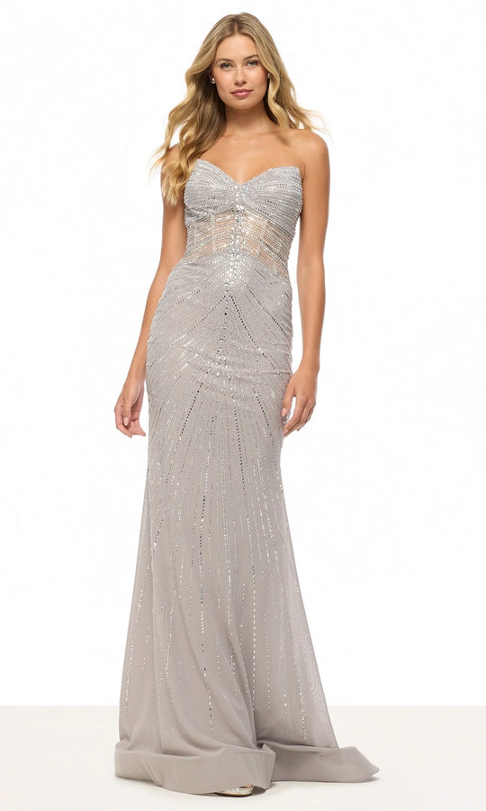 Sherri Hill 57651 - Open Back Beaded Strapless Gown