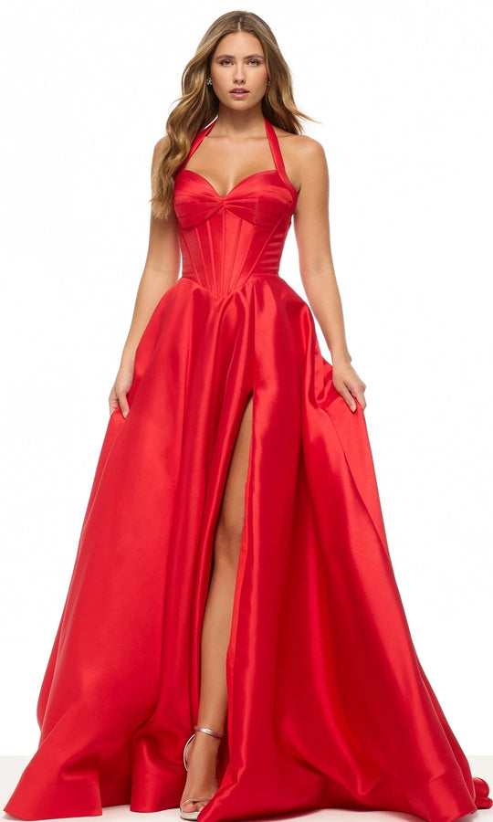 Sherri Hill 57737 - Halter Corset Mikado Prom Gown