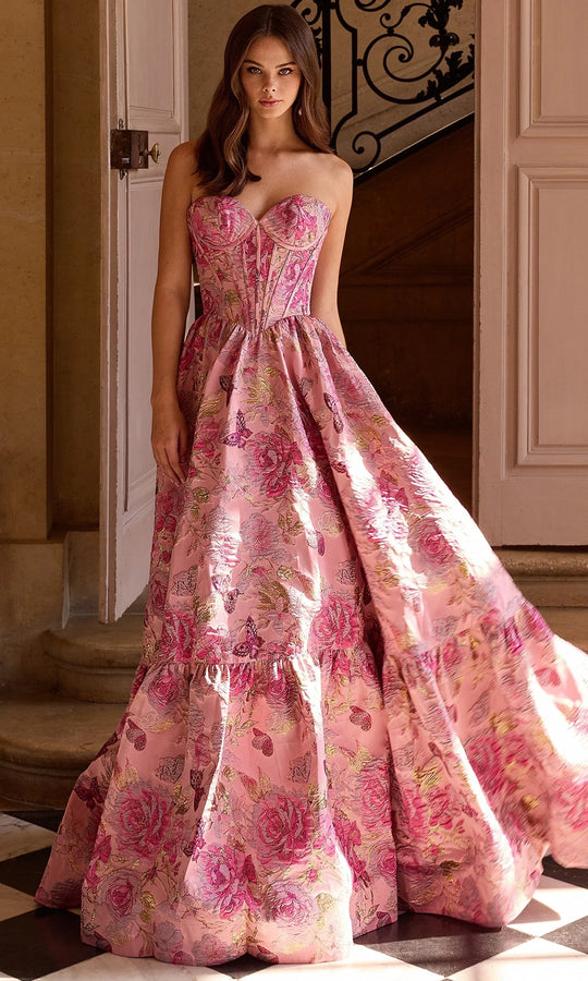 Sherri Hill 57754 - Floral Textured Sweetheart Ballgown