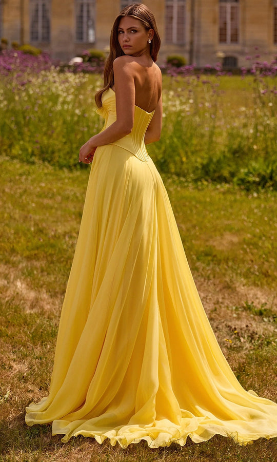 Sherri Hill 57810 - Bow Accent Semi-Sweetheart Chiffon Dress