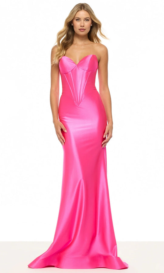 Sherri Hill 57644 - Minimalist Sweetheart Corset Long Dress