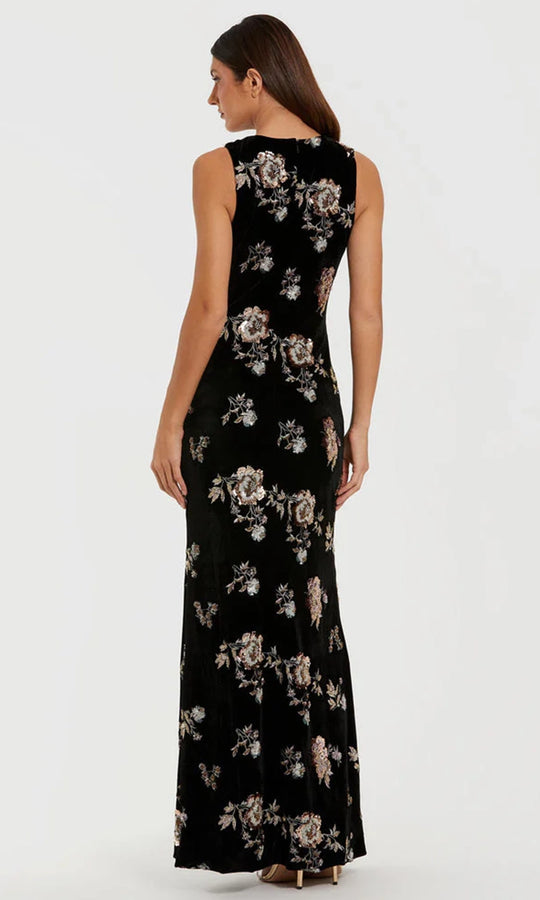 Mac Duggal 68959 - Jewel Neck Velvet Column Gown