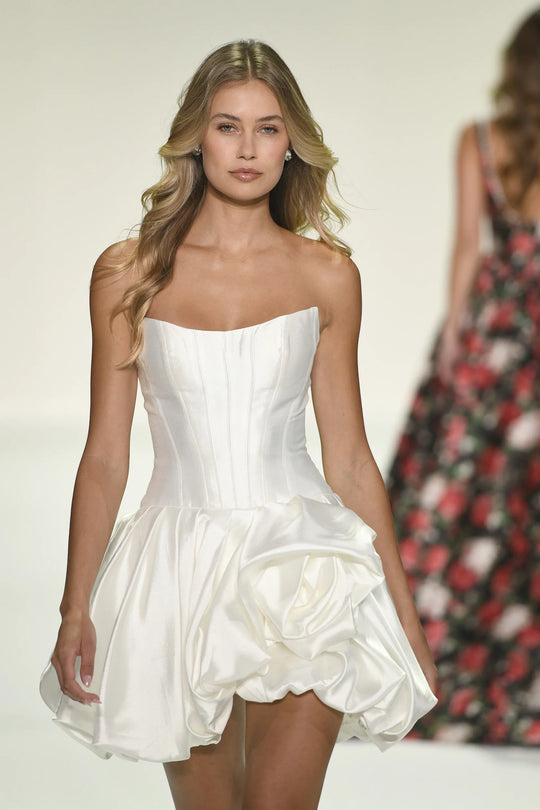 Sherri Hill 57280 Strapless Mikado Bubble Cocktail Dress