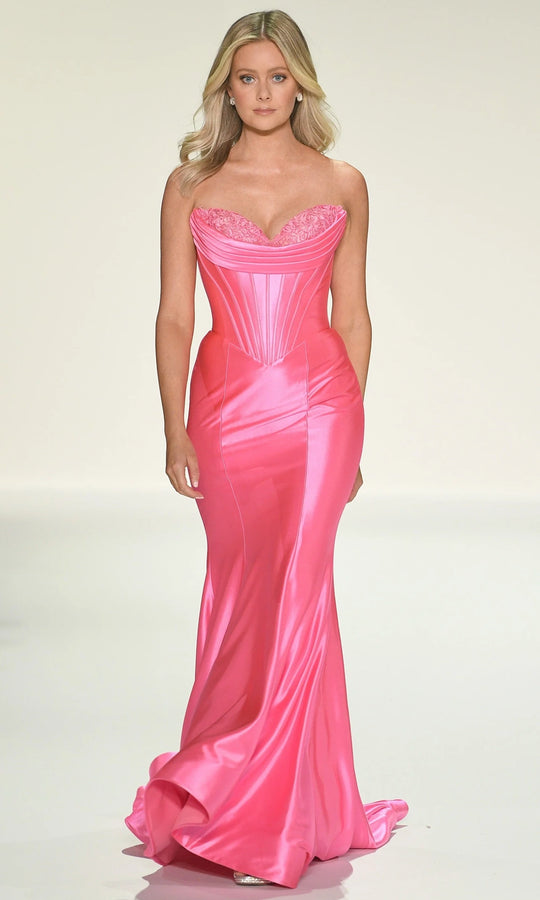 Sherri Hill 57986 - Strapless Sweetheart Gown with Corset Detail