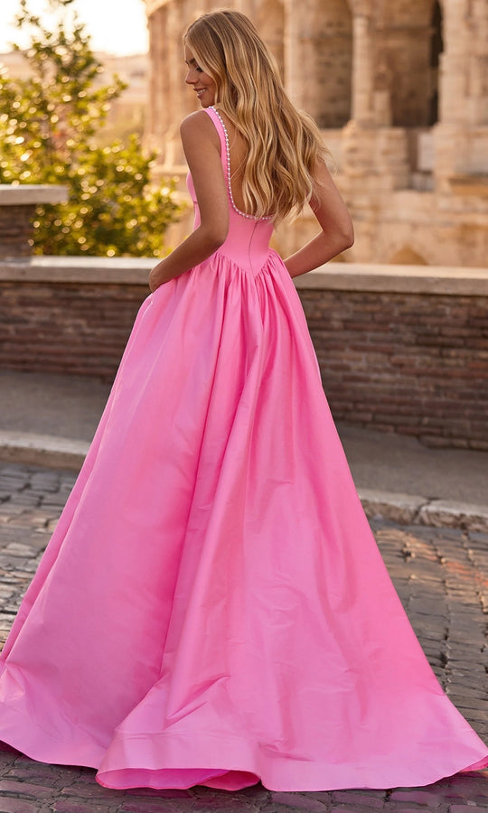 Sherri Hill 57956 - Pearl Accent Scoop Evening Gown with Pockets