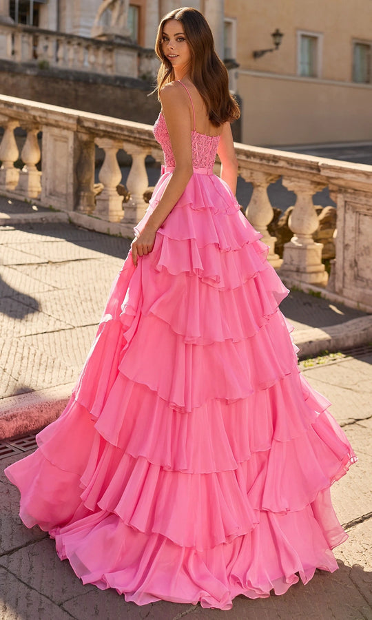 Sherri Hill 57922 - Lace Corset Bodice Tiered Ballgown