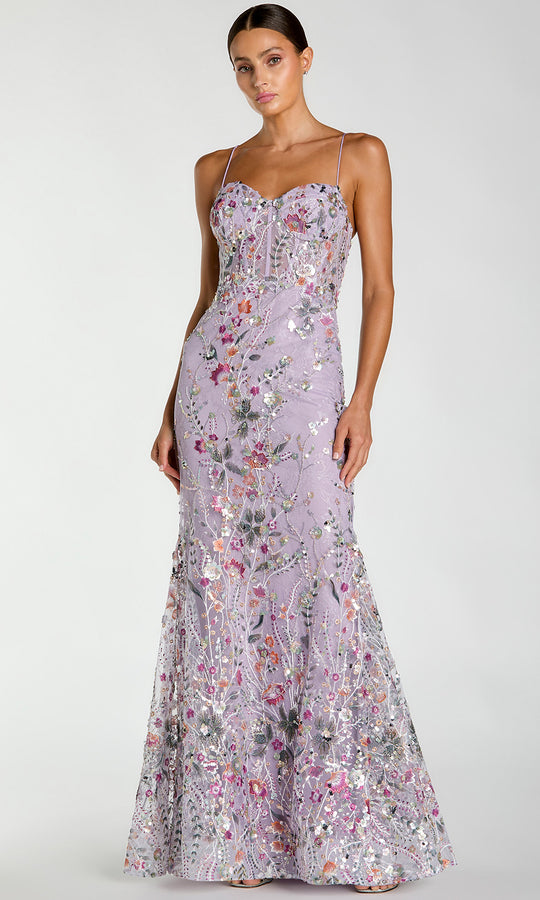 Mac Duggal 69049 - Floral Embroidered Sleeveless Mermaid Gown