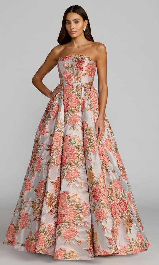 Mac Duggal 69169 - Floral Detail Straight Across Ballgown