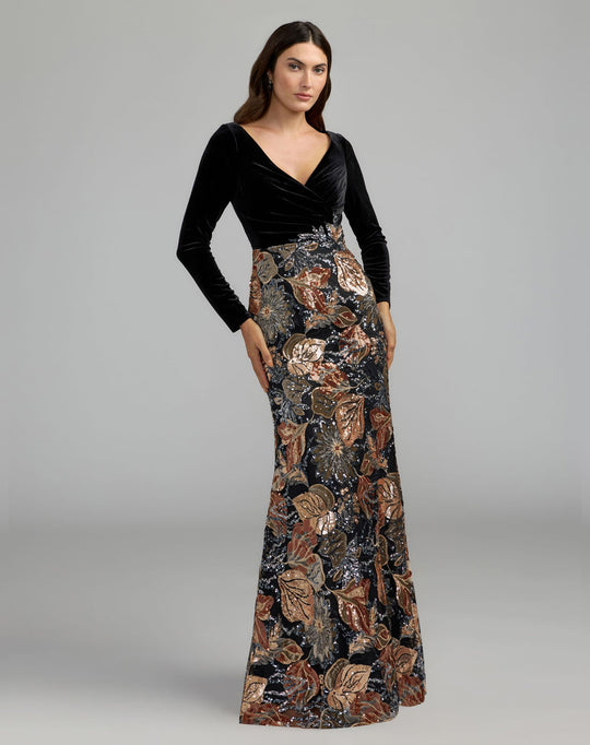 Mac Duggal 69223 - Embellished Long Sleeve Evening Dress