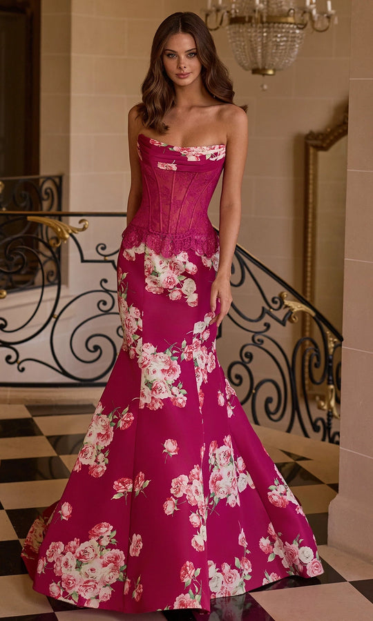 Sherri Hill 58180 - Floral Print Mermaid Evening Gown
