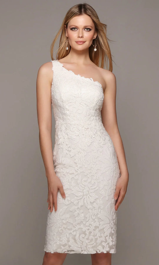 Alyce Paris 70029 - One Shoulder Sequin Lace Dress