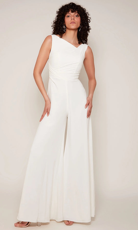 Alyce Paris 70052 - Sleeveless Satin Bridal Jumpsuit