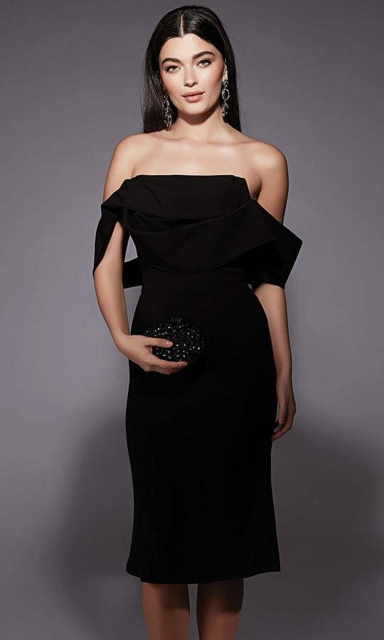 Alyce Paris 70055 - Fitted Off Shoulder Sheath Dress