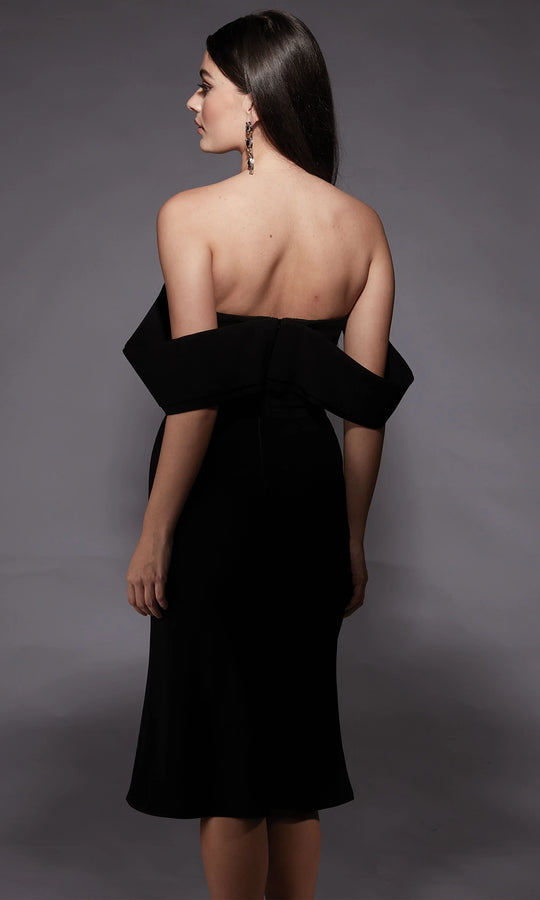 Alyce Paris 70055 - Fitted Off Shoulder Sheath Dress