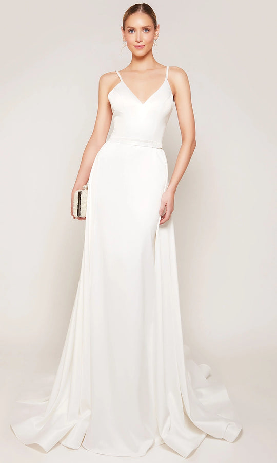 Alyce Paris 7090 - Beaded Strap Satin Dress with Overskirt
