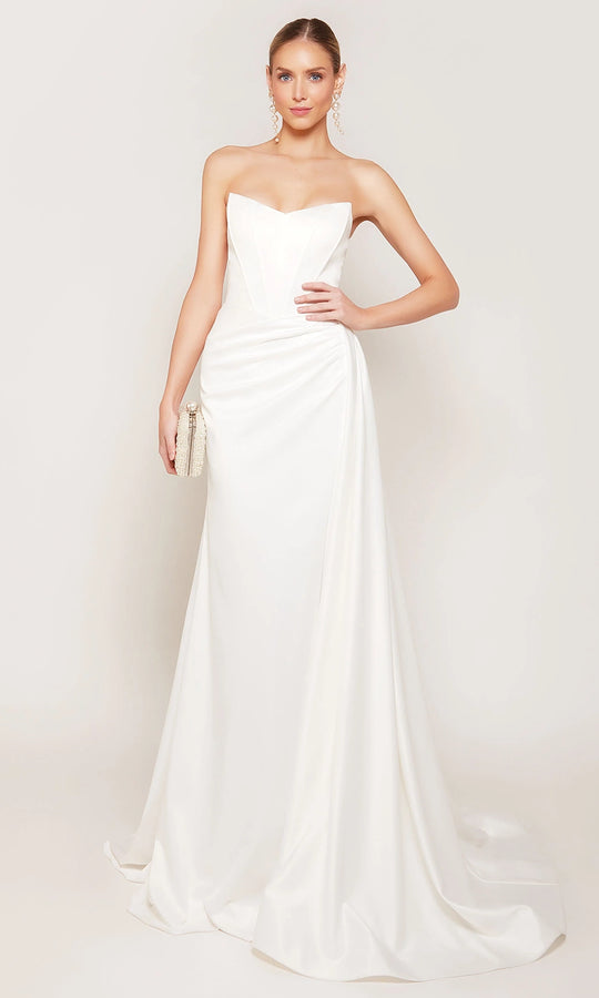 Alyce Paris 7093 - Strapless Wide V-Neck Wedding Dress