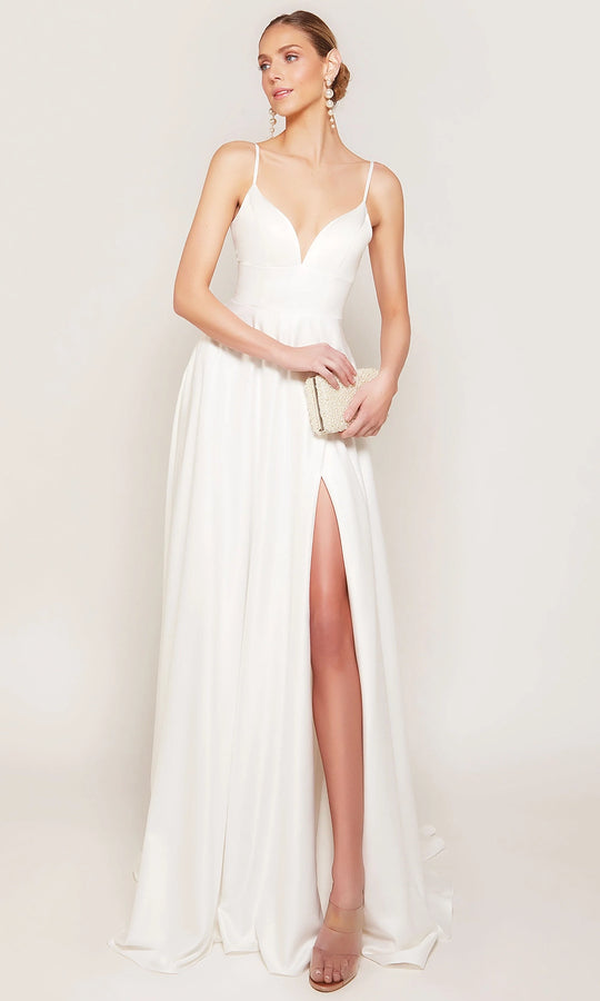 Alyce Paris 7095 - Deep V-Neck Back Button Long Gown