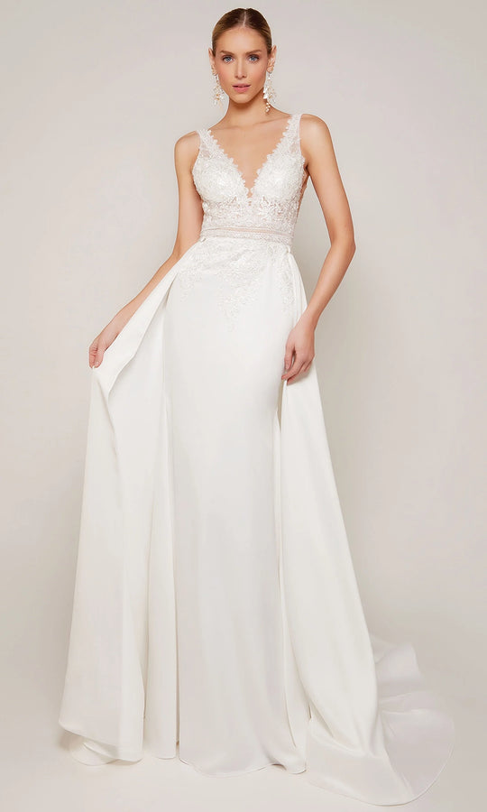 Alyce Paris 7097 - Lace Illusion Bodice Sheath Dress