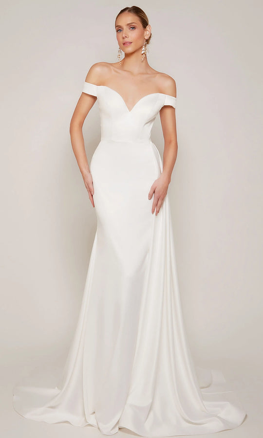Alyce Paris 7098 - Sleek Off Shoulder Trumpet Dress
