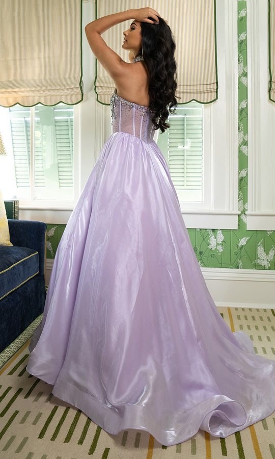 Rachel Allan 70998 - Strapless Jeweled Illusion Corset Ballgown