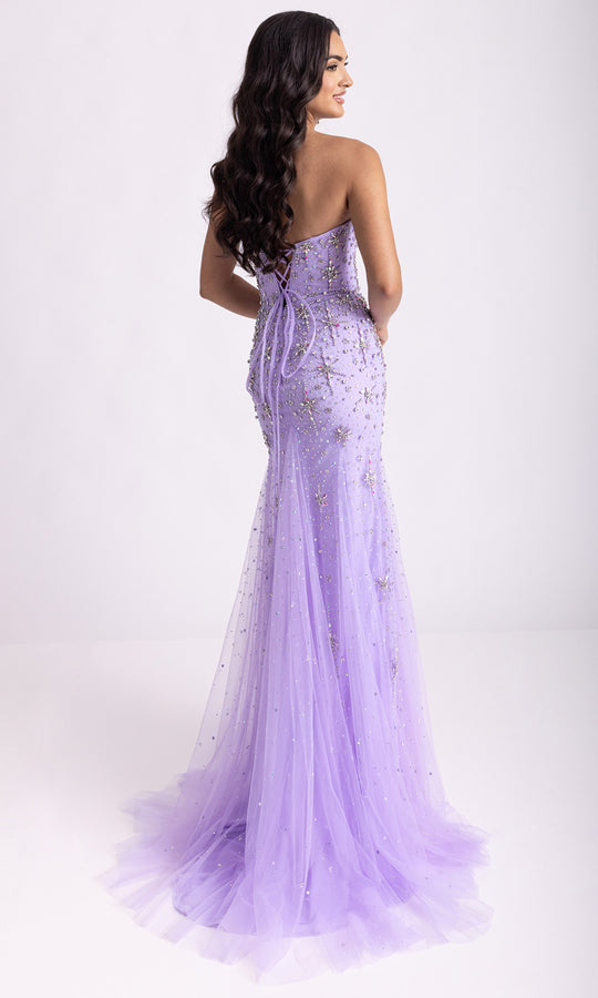 Rachel Allan 71013 - Starburst Embellished Strapless Prom Gown